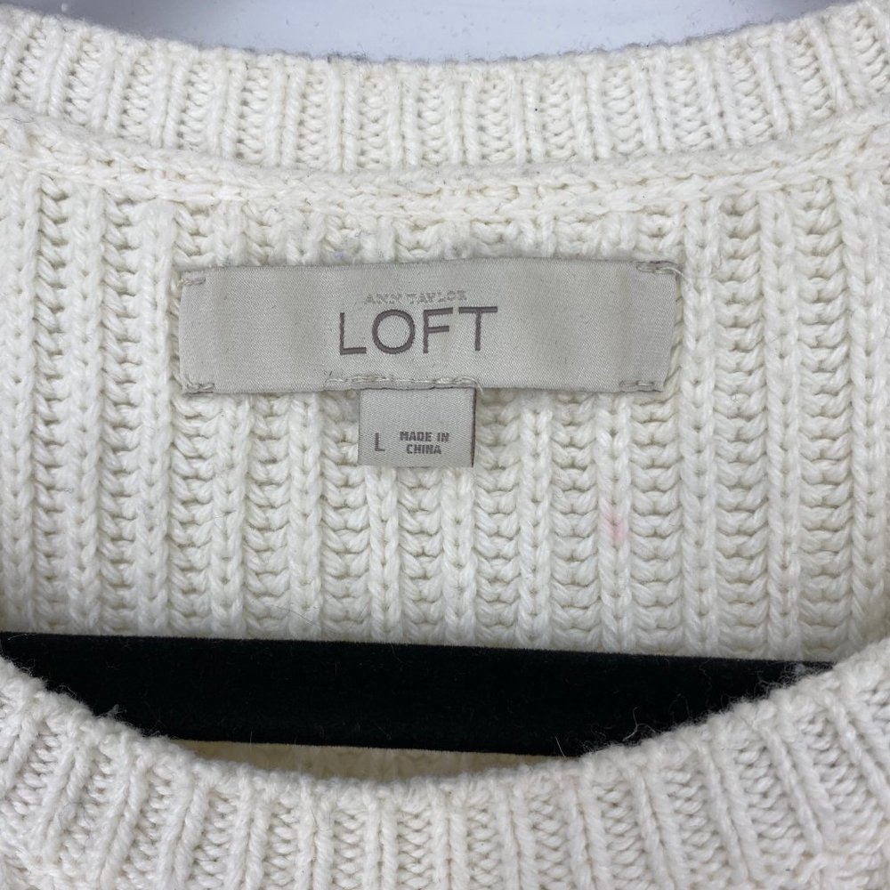LOFT | L. Soft and Cozy Ivory Wool Blend Sweater_4